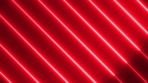 Dynamic Red Neon Light Lines Looping Background