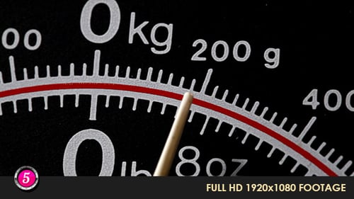 Close-up of Mechanical Scale Dial at Zero Kilograms