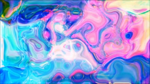 Abstract Psychedelic Fluid Paint Swirls Motion Background