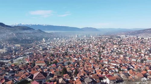 Aerial View Of Sarajevo City