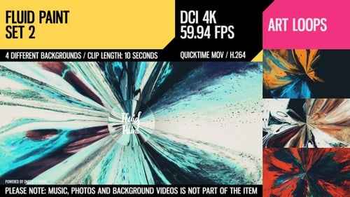 Abstract Fluid Paint Burst Animation Background