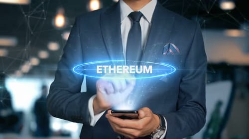 Holographic Ethereum Cryptocurrency Display from Smartphone