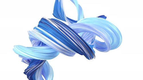 Dynamic Abstract Fluid Blue Paint Swirls Background