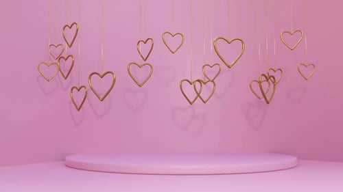 3D Podium with Gold LOOP