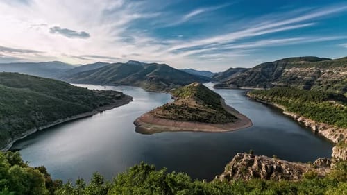 Sunset Over Beautiful Dam