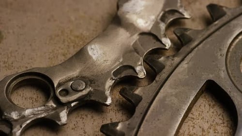 Close Up View of Interlocking Gears