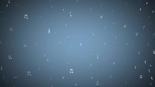 Abstract Floating Music Notes Loop Background