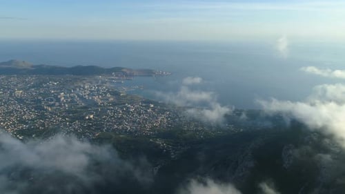 Aerial View Above the Clouds