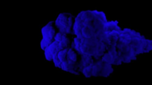 Dynamic Blue Ink Cloud Abstract Reveal