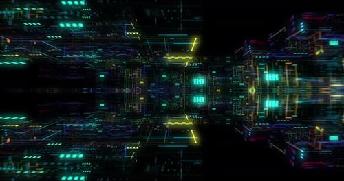 AI artificial intelligence and ML machine learning abstract concept