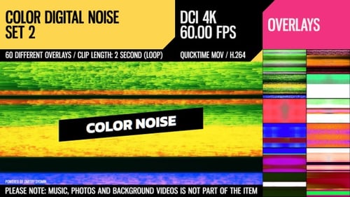 Retro Glitch Digital Noise Overlays Pack