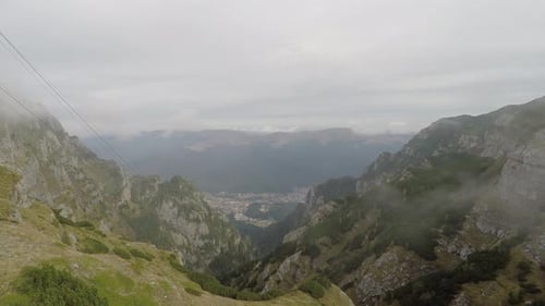 Aerial view of Bucegi Mountains