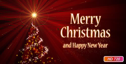 Animated Sparkling Christmas Tree Holiday Greeting Reveal