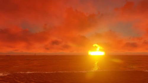 Sunset Over A Paradise Beach1
