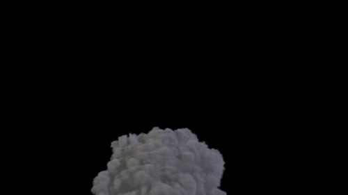Realistic Smoke Cloud Burst with Alpha Channel