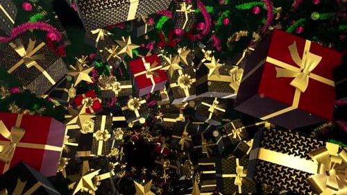 Weihnachts-Geschenkbox im Stil Art Deco 08 4K