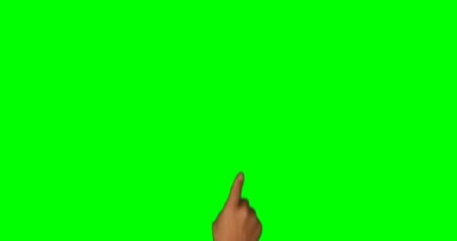 Hand Gesturing on Touchscreen with Green Screen