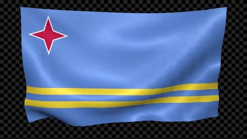 Drapeau Aruba ondulant en boucle