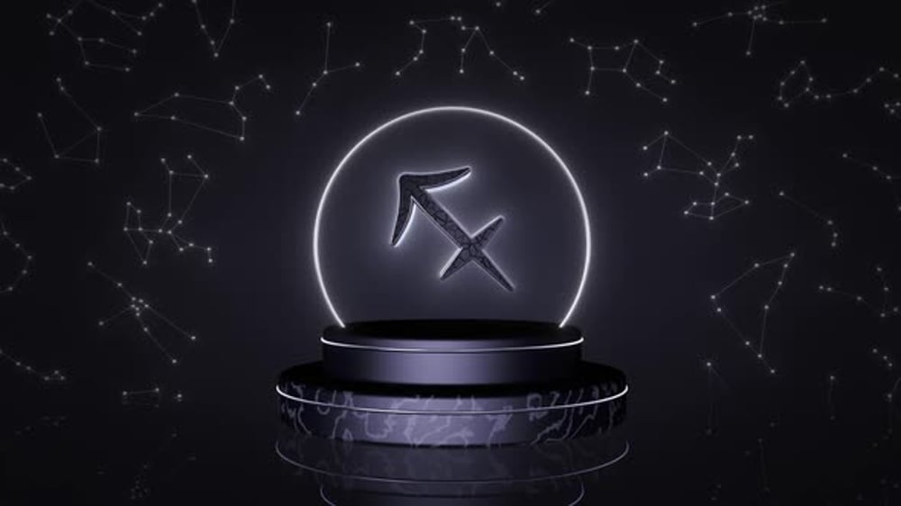 Zodiac sign Sagittarius, 3D animation on a seamless loop, Backgrounds ...