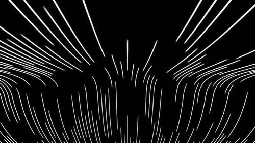 Abstract Lines Flying Through Digital Tunnel Background Animation