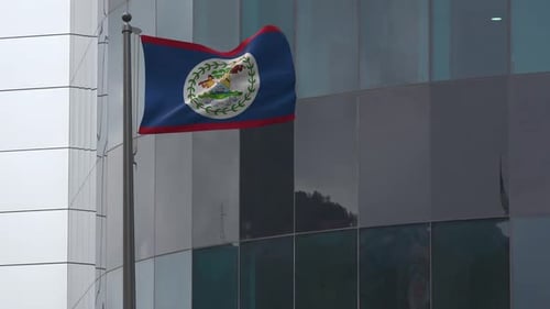 Belize Flag Background 2K