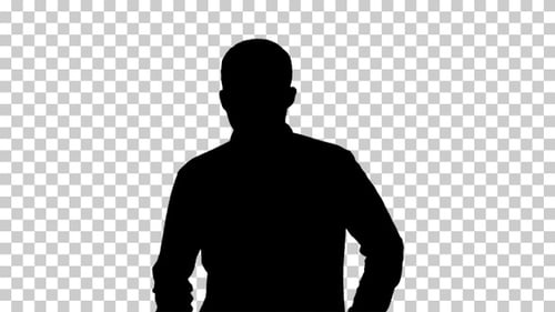 Silhouette Mann läuft, Alpha Channel