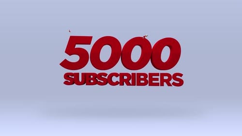 3D YouTube Subscriber Milestone Celebration Title Animation