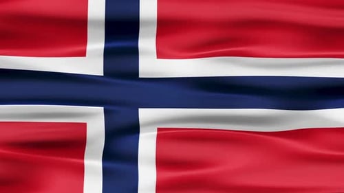 Animated Flag of Norway Waving Loop