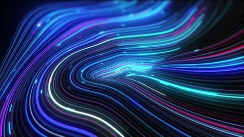 Dynamic Neon Lines Futuristic Background Animation