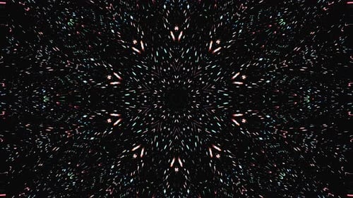 Beautiful abstract kaleidoscope that shines, a radiant light that regulates the subtle movements