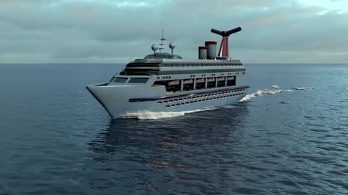 Cruise Ship On Ocean