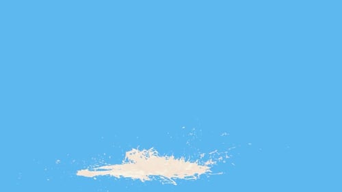 Milk Spread 3D-Renderbewegung inklusive Alpha