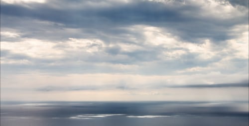 Sun Beams Over Sea