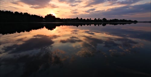 Sunset From A Floating Boat