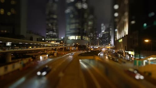 Verkehr in der Stadt Nacht