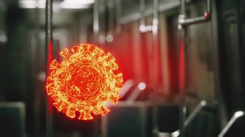 Coronavirus Covid-19 Epidemic in Subway Car