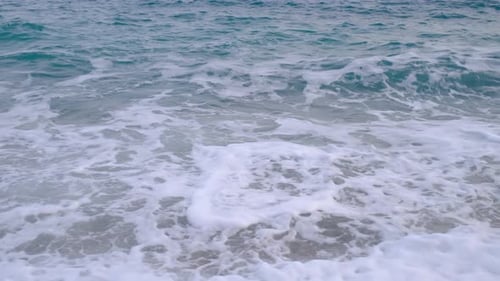 Wave Crashing Slow Motion On Rocks