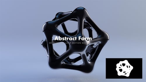 Abstract Glossy 3D Morphing Shape Animation Loop
