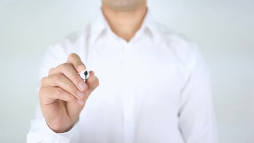 Writing Blog Post with Marker, Close Up