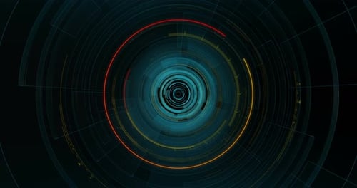 4K Loop Futuristischer technologischer abstrakter bewegter Grafikhintergrund.