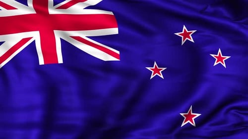 New Zealand Flag Waving Loopable Animation