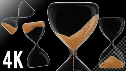60 Seconds Looping Hourglass Sand Timer Animation