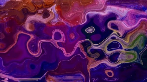 Abstract Colorful Water Paint Marble Liquid Animation