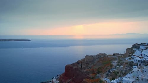 Famous Greek Tourist Destination Oia, Greece