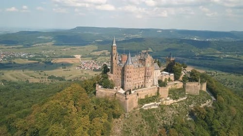 Vue aérienne du château de Hohenzollern
