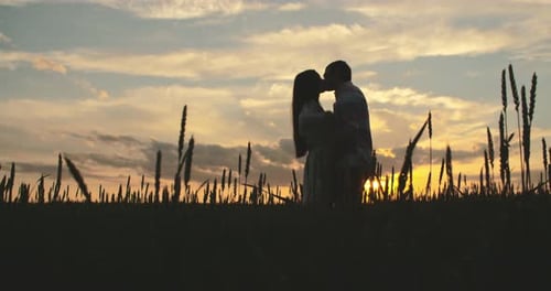 Kissing At Sunset