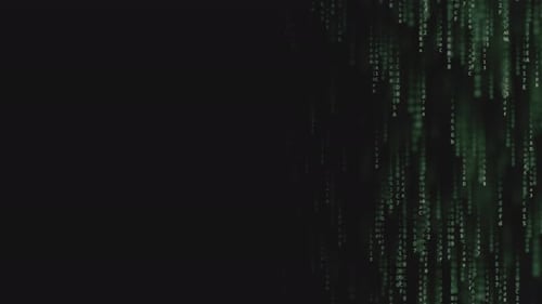 Green Computer Code Strings
