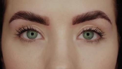 Beautiful Girl with Green Eyes