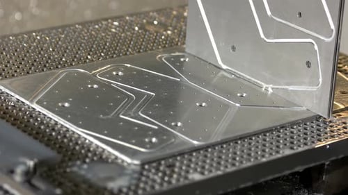 Metal and Hands of Worker.