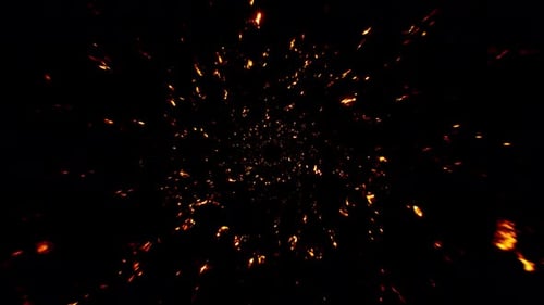Small Fire Particles Loop 4K